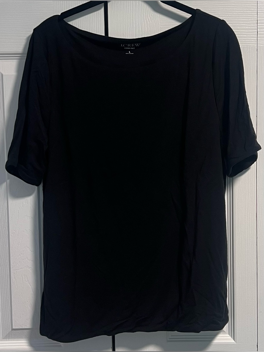 J. Crew Form Knit Top in Black